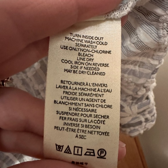 Anthropologie Pilcro The Whitney Trapeze Embroidered Appliqué Buttondown XS - Picture 8 of 8